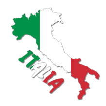 Carte de l\'Italie idéale pour personnaliser les accessoires de bébé chez bebe-prenom.com.