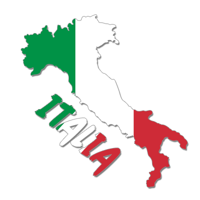 Carte de l\'Italie idéale pour personnaliser les accessoires de bébé chez bebe-prenom.com.