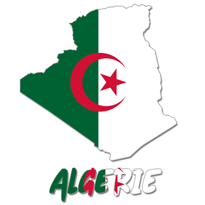 Carte de l\'Algérie pour personnaliser les articles pour bébé sur bebe-prenom.com. Idéal pour des cadeaux uniques.