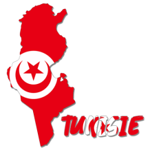 Carte de la Tunisie, un design parfait pour les articles pour bébé sur bebe-prenom.com.