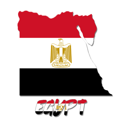 Carte de l\'Égypte, idéal pour personnaliser les articles de bébé sur bebe-prenom.com.