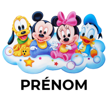 Disney Mickey, Donald, Pluto et Bingo pour votre bébé, parfait pour accessoires mignons et amusants. Découvrez sur bebe-prenom.c