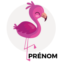 Flamant rose, un accessoire adorable pour les bébés, idéal pour compléter leur look avec douceur et style.