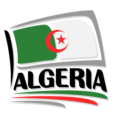 Drapeau Algeria Motif 1, idéal pour personnaliser les articles pour bébé comme bodys et bavoirs. Disponible sur bebe-prenom.com.