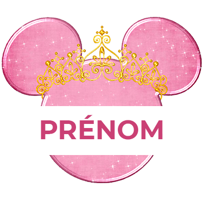 Produit Disney Minnie rose couronne doré, idéal pour personnaliser les accessoires de bébé. Découvrez-le sur bebe-prenom.com.