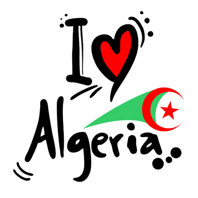 Attache-tétine \"I love Algeria\" avec motif du drapeau, idéal pour votre bébé. Disponible sur bebe-prenom.com.