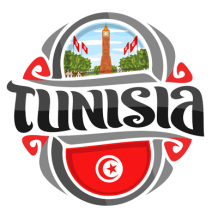 Drapeau Tunisia Graphisme 2, idéal pour les articles bébé sur bebe-prenom.com. Un design sympathique pour les petits.