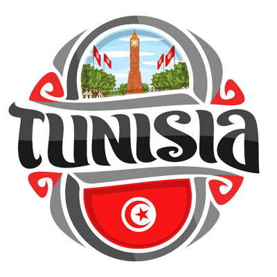 Drapeau Tunisia Graphisme 2, idéal pour les articles bébé sur bebe-prenom.com. Un design sympathique pour les petits.