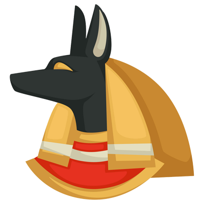 Tétine Anubis, inspirée du dieu égyptien, parfaite pour apporter une touche originale aux accessoires de bébé.