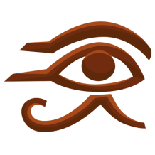 Symbole Horus pour petits, idéal pour personnaliser tétines et accessoires. Découvrez nos articles sur bebe-prenom.com.