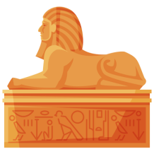 Statue de sphinx égyptien, un déco amusante et originale pour la chambre de bébé. Découvrez plus sur bebe-prenom.com.