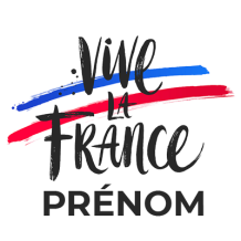 Vive la France Motif-1, un design mignon pour les accessoires de bébé sur bebe-prenom.com.