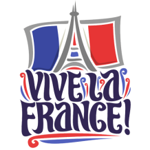 Vive la France : un design joyeux pour accessoire bébé, parfait pour célébrer la culture française. Disponible sur bebe-prenom.c