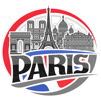 Logo Ville de Paris Motif 1 : un design élégant et ludique pour les accessoires de bébé sur bebe-prenom.com.