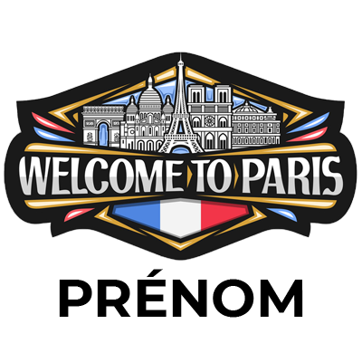 Tétine \"Welcome to Paris\" pour bébé, chic et élégante, parfaite pour des moments doux à la maison ou en promenade.