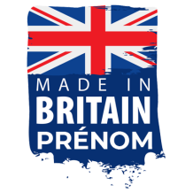 Made in Britain Motif 1, idéal pour les articles de bébé : qualité et style à découvrir sur bebe-prenom.com.