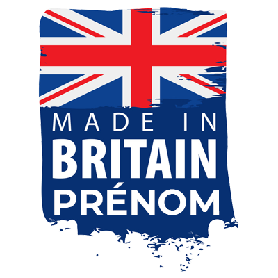 Made in Britain Motif 1, idéal pour les articles de bébé : qualité et style à découvrir sur bebe-prenom.com.