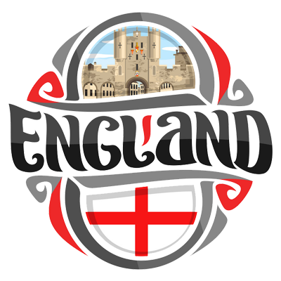 Logo Flag England, idéal pour personnaliser les accessoires de bébé comme tétines, bodys ou bavoirs sur bebe-prenom.com.
