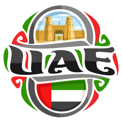 Logo Flag UAE, idéal pour personnaliser les accessoires de bébé. À découvrir sur bebe-prenom.com.