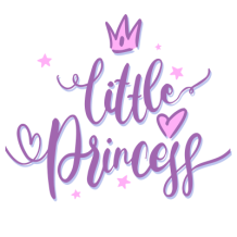 My little princess Motif-5, un design adorable pour tétines et accessoires de bébé. Disponible sur bebe-prenom.com.