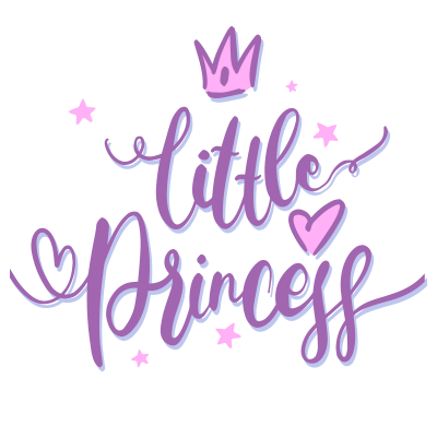 My little princess Motif-5, un design adorable pour tétines et accessoires de bébé. Disponible sur bebe-prenom.com.