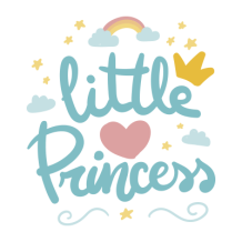 My little princess Motif-6, un design adorable pour les accessoires de bébé, disponible sur bebe-prenom.com.