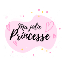 Ma jolie princesse design-1, un accessoire adorable pour bébé, parfait pour personnaliser ses essentiels. Disponible sur bebe-pr