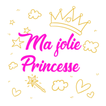 Ma jolie princesse design-2, un accessoire adorable pour votre bébé, parfait pour ajouter une touche de magie à son quotidien.
