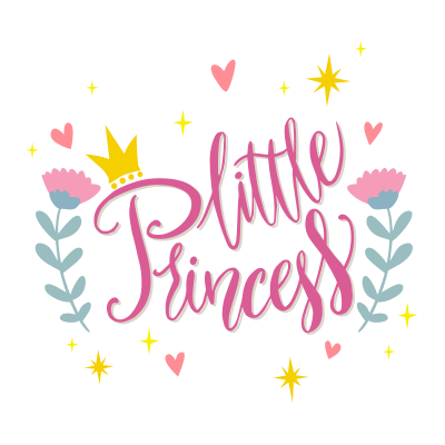 My little princess Motif-8 : un design adorable pour les accessoires de bébé sur bebe-prenom.com.
