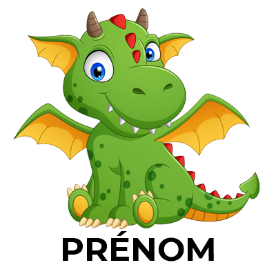 Dragon Version 2, adorable personnage pour accessoires de bébé, idéal pour tétines, chaussons et bavoirs. Découvrez-le sur bebe-