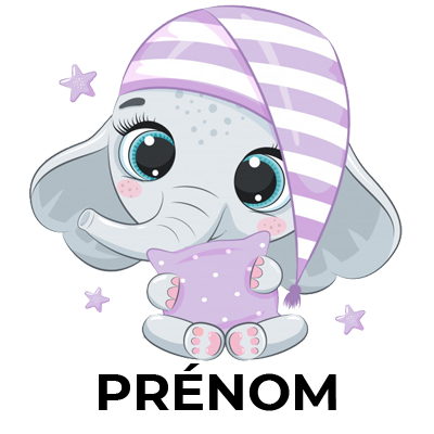 Bébé éléphant douce nuit, un adorable compagnon pour le sommeil de votre petit. Idéal pour des nuits paisibles.