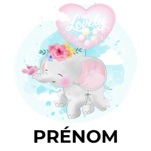 Bébé éléphant lovely, un adorable compagnon pour les petits : idéal pour les tétines et accessoires de bébé.