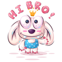 Animaux rigolos Hi Bro !, un design amusant pour égayer vos accessoires pour bébé sur bebe-prenom.com.