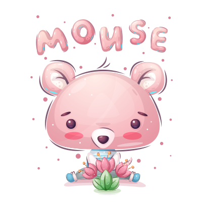 Animaux rigolos Mouse, un doux compagnon pour bébé. Parfait pour égayer les moments de jeu et de détente.