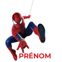 Motif Spiderman pour bébé, idéal pour personnaliser tétines, bodys et bavoirs sur bebe-prenom.com.