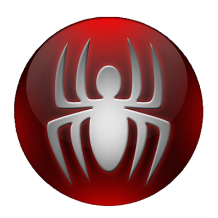 Bouton araignée Spiderman pour personnaliser les accessoires de bébé et ajouter une touche d\'originalité. Disponible sur bebe-p