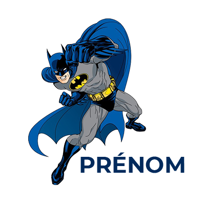 Tétine Batman Version 2 pour bébé, alliant confort et style, idéale pour apaiser les tout-petits. Disponible sur bebe-prenom.com