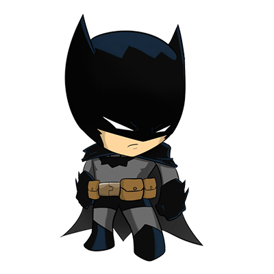 Logo Batman pour enfants, idéal pour personnaliser tétines et vêtements de bébé. Découvrez-le sur bebe-prenom.com.