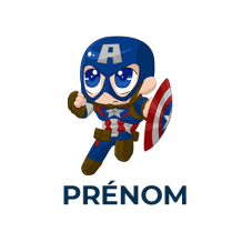 Tétine Captain America Kids Version 2, parfaite pour les petits super-héros. Disponible sur bebe-prenom.com.