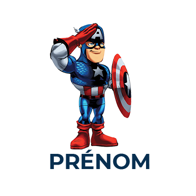 Tétine Captain America Version 2 pour bébé, idéale pour des moments de douceur et de sécurité. Disponibles sur bebe-prenom.com.