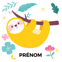 Paresseux arbre style 2, un design adoré pour accompagner les petits dans leur quotidien. Idéal pour les articles pour bébé.