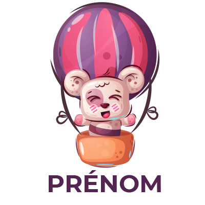Ballon et ours Animaux rigolos, parfaits pour égayer les accessoires de bébé sur bebe-prenom.com.