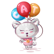 Animaux rigolos Cat Version 2, un adorable design pour les produits bébé à retrouver sur bebe-prenom.com.