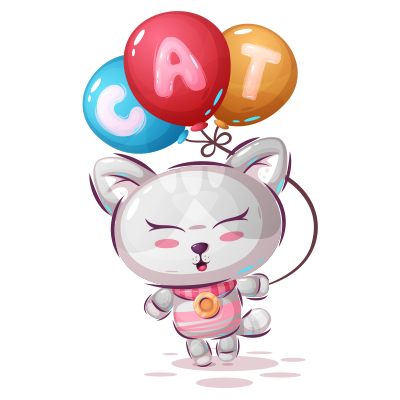 Animaux rigolos Cat Version 2, un adorable design pour les produits bébé à retrouver sur bebe-prenom.com.