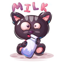 Animaux rigolos Milk, une adorable illustration pour égayer les accessoires de bébé sur bebe-prenom.com.
