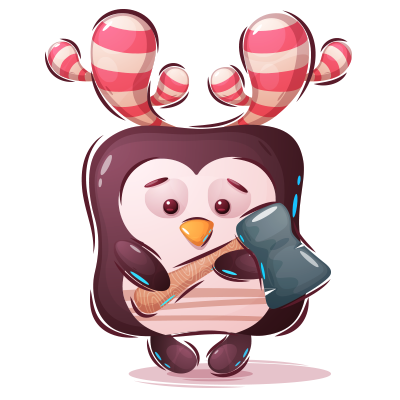 Animaux rigolos Pinguin marteau, un adorable compagnon pour le bonheur de votre bébé. Disponible sur bebe-prenom.com.