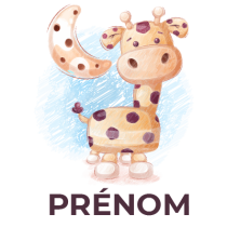 Animaux rigolos Girafe, un design adorable pour les vêtements et accessoires de votre bébé. Découvrez-le sur bebe-prenom.com.