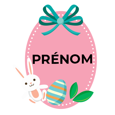Oeuf de Pâques Motif-4, idéal pour personnaliser les accessoires de bébé avec style et douceur sur bebe-prenom.com.
