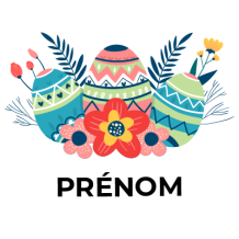 Oeuf de Pâques Motif-5, parfait pour décorer les accessoires de bébé avec une touche festive et colorée.