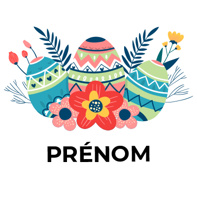 Oeuf de Pâques Motif-5, parfait pour décorer les accessoires de bébé avec une touche festive et colorée.
